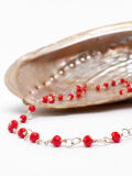 Roman necklace with red stones and pearls