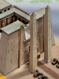 Scribes sheet, Egyptian temple, cardboard model making