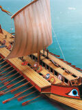 Schreiber bow, Greek ship Bireme, cardboard model making,...