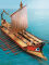 Schreiber sheet, Greek ship Bireme, cardboard model making