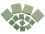 Mosaic stones Byzantic green - 10x10x4mm -1kg