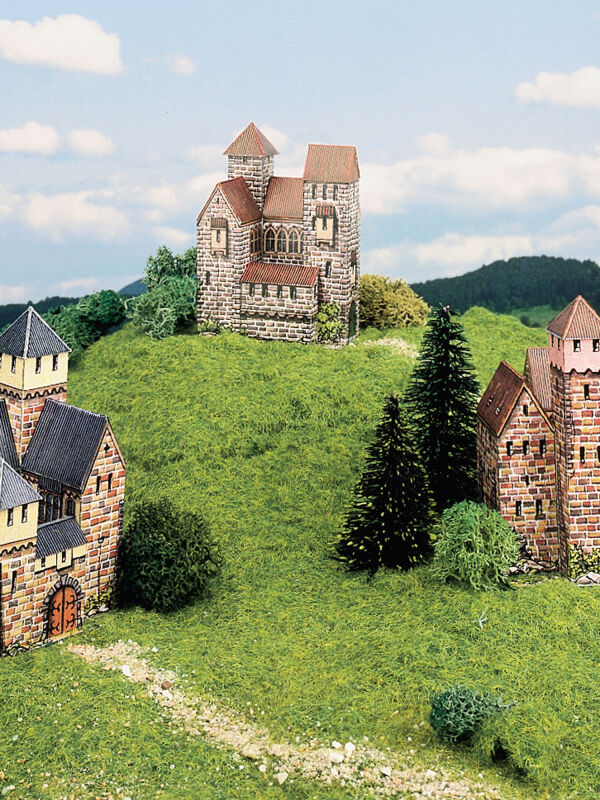 Schreiber-Bogen, medieval three small castles, cardboard...