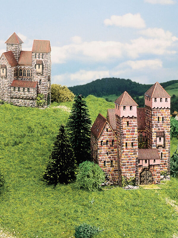 Schreiber-Bogen, mittelalterliche Drei kleine Burgen, Kartonmodellbau