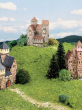 Schreiber-Bogen, medieval three small castles, cardboard model making