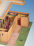 Schreiber sheet, Egyptian house, cardboard model making