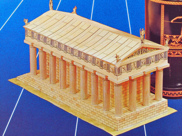 Bastelbogen antike Bauwerke Parthenon Tempel Akropolis