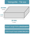 Ceraton® ceramic mosaic tiles Ocre - 180g approx. 50 pcs.