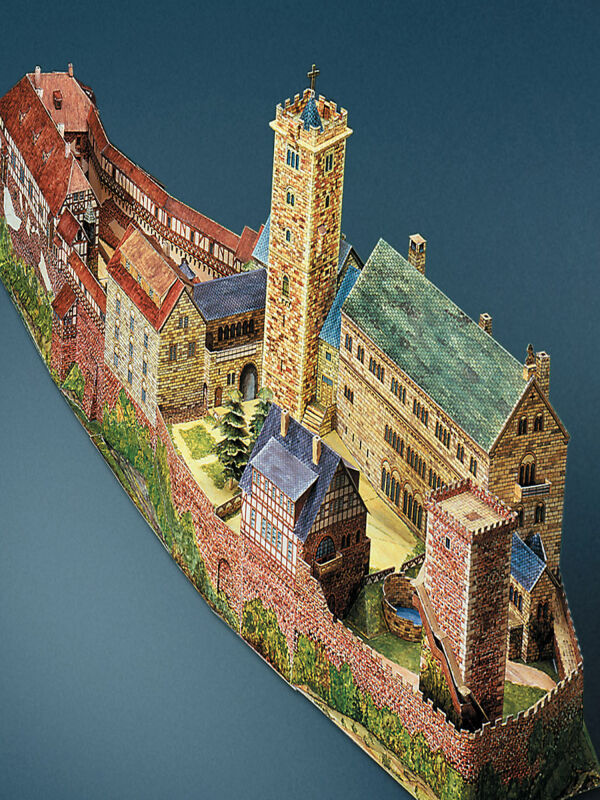 hoja de Schreiber, Wartburg medieval, fabricación de modelos de cartón
