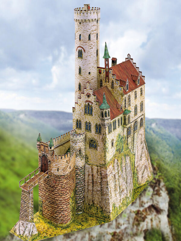 Schreiber-Bogen, mittelalterliche Burg Lichtenstein, Kartonmodellbau