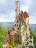 Schreiber bow, medieval castle Lichtenstein, cardboard model making, paper model, papercraft, DIY paper crafting
