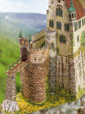 Schreiber-Bogen, medieval castle Lichtenstein, cardboard model making