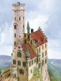 Schreiber-Bogen, medieval castle Lichtenstein, cardboard model making