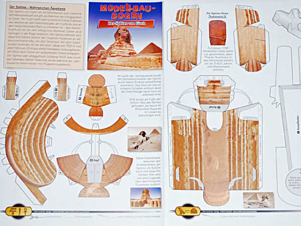 Plantilla de artesanía Sphinx de Egipto