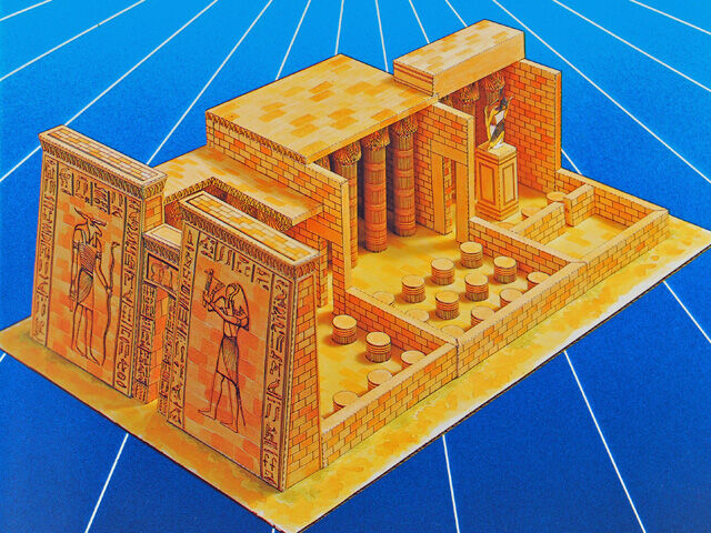 Tempel in Ägypten Bastelbogen