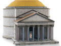 Schreiber bow, Roman Pantheon in Rome, cardboard model making, paper model, papercraft, DIY paper crafting