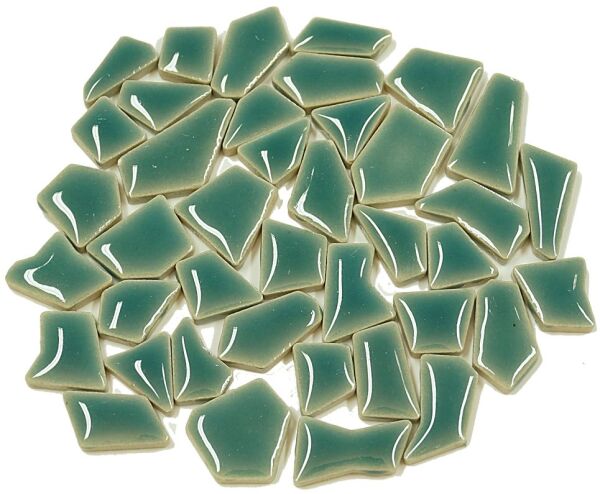 Flip Mosaiksteine Keramik MINI mintgrün; 100g