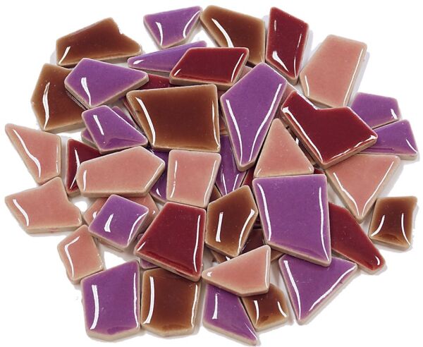 Flip Mosaiksteine Keramik MINI lila mix; 100g