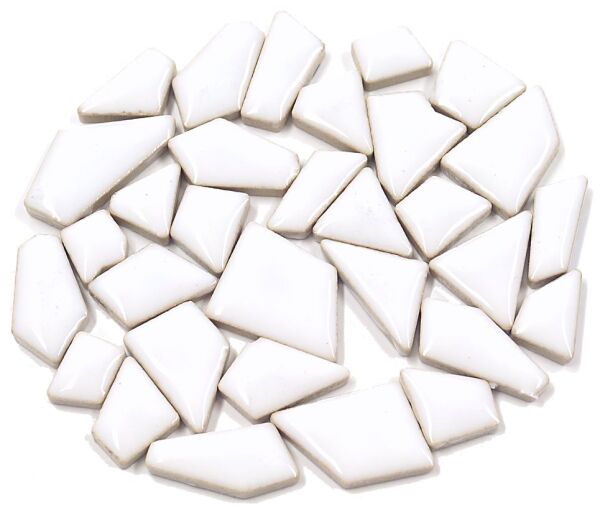 Flip carreaux de mosaïque en céramique MINI blanc polaire; 200g