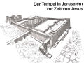 Handicraft sheet Herods temple in Jerusalem, template for...