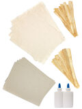 Set de iniciación ramses para la fabricación de 5 hojas de papiros, material didáctico para la fabricación de papiros