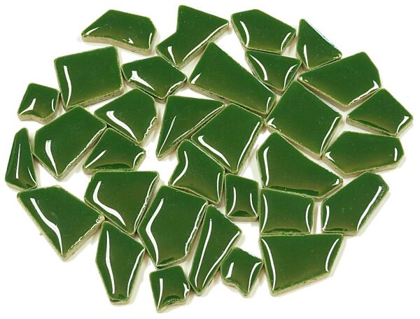 Voltear mosaicos de cerámica MINI verde musgo