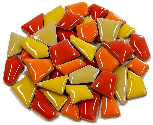 Flip mosaic tiles ceramic MINI red mix