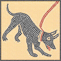 Plantillas de mosaico plantilla perro I