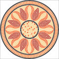 Plantilla de mosaico de la plantilla del Lotus-80 d=80cm