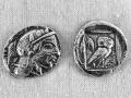 Dracma de plata del búho de Atenas -...