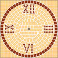 Mosaic pattern clock-20 20x20cm