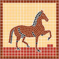 Mosaic templates template horse 20x20cm