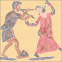 Plantilla de mosaico bailarín 30x30cm