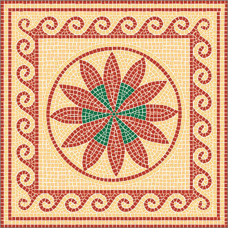 Mosaik-Vorlagen Vorlage Messina-60 60x60cm