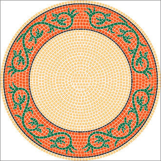 Plantilla de mosaico de Roma d=60cm
