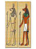 Bookmark design Egypt God Anubis real papyrus