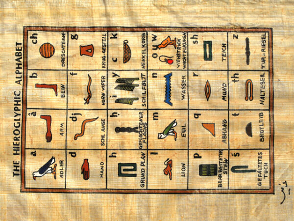 Malvorlagen Ägypten Horusauge, 15x10cm Ausmalbild auf echtem Papyrus