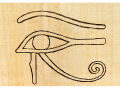 Plantillas para colorear Egipto Ojo de Horus, 15x10cm Dibujo para colorear en papiro real
