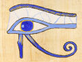 Malvorlagen Ägypten Horusauge, 15x10cm Ausmalbild auf echtem Papyrus