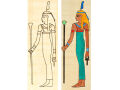 Lesezeichen gestalten Ägypten Göttin Maat echter Papyrus