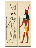Lesezeichen gestalten Ägypten Gott Horus echter Papyrus
