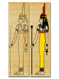 Diseño de marcador Egipto Diosa Isis papiro real