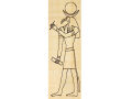 Bookmarks design Egypt God Thot real papyrus