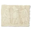 Relief Gladiatorenkampf, antike römische Wanddeko