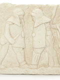 Relief Gladiatorenkampf, antike römische Wanddeko