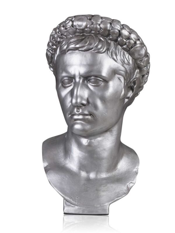 Augustus Ara pacis bust - silver