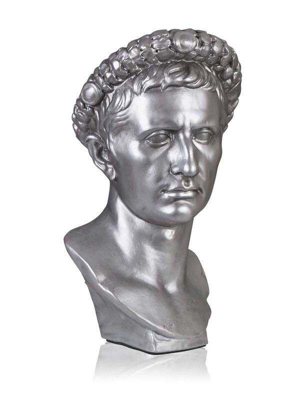 Augustus Ara pacis bust - silver