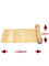 Pergamino 120x20cm Papiro rollo blanco con palo de madera