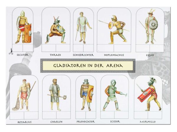Artesanía: gladiadores de tarjeta postal