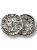 Augustus SPQR Sesterz - antigua réplica de las monedas del emperador romano