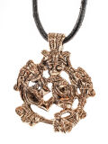 Pendant griffin animal, bronze, Viking jewellery amulet